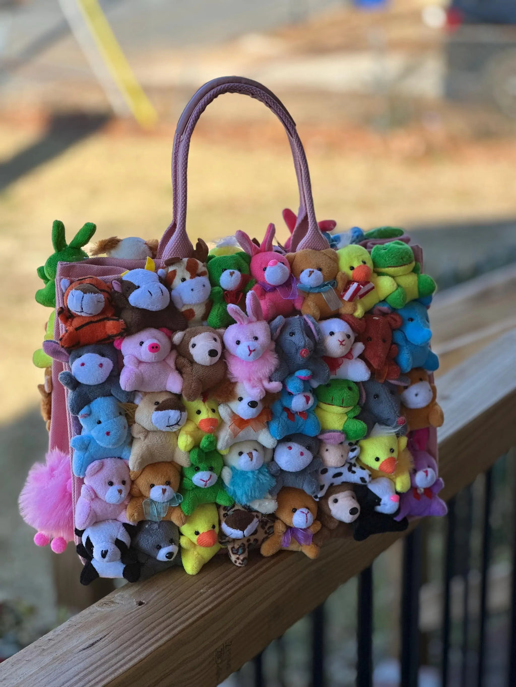 Delaina Made It Teddy & Friends Tote Purse