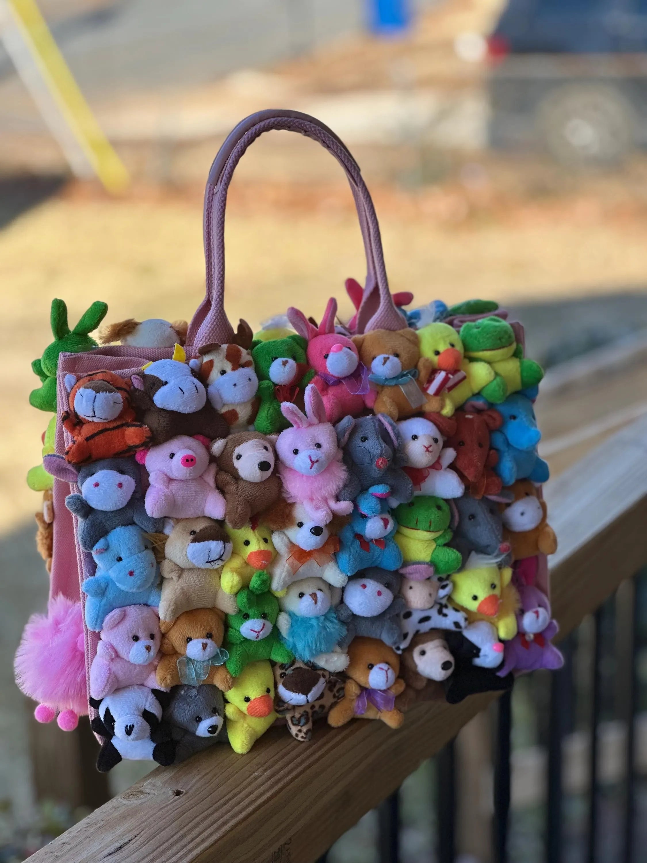 Delaina Made It Teddy & Friends Tote Purse