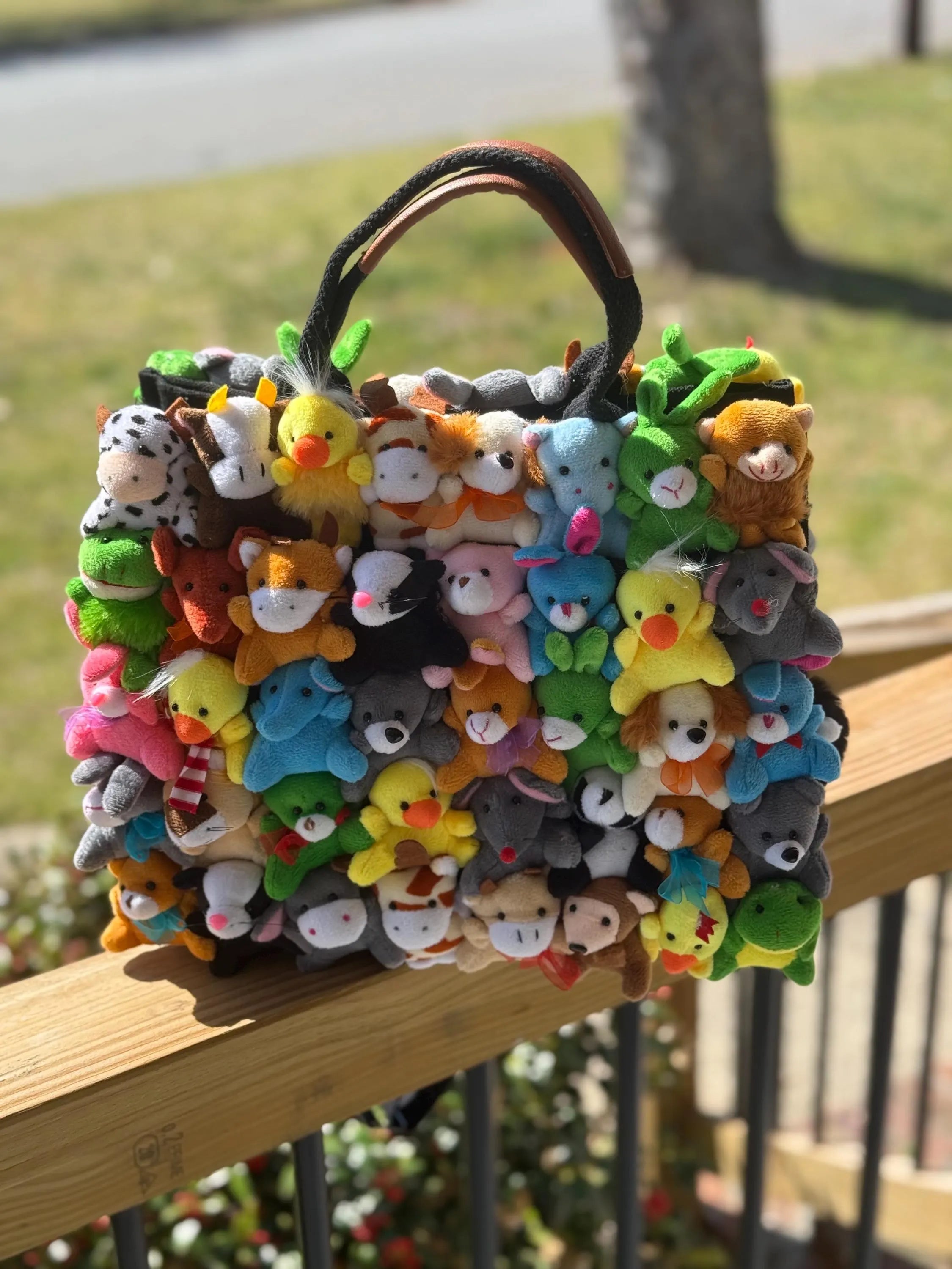 Delaina Made It Teddy & Friends Tote Purse