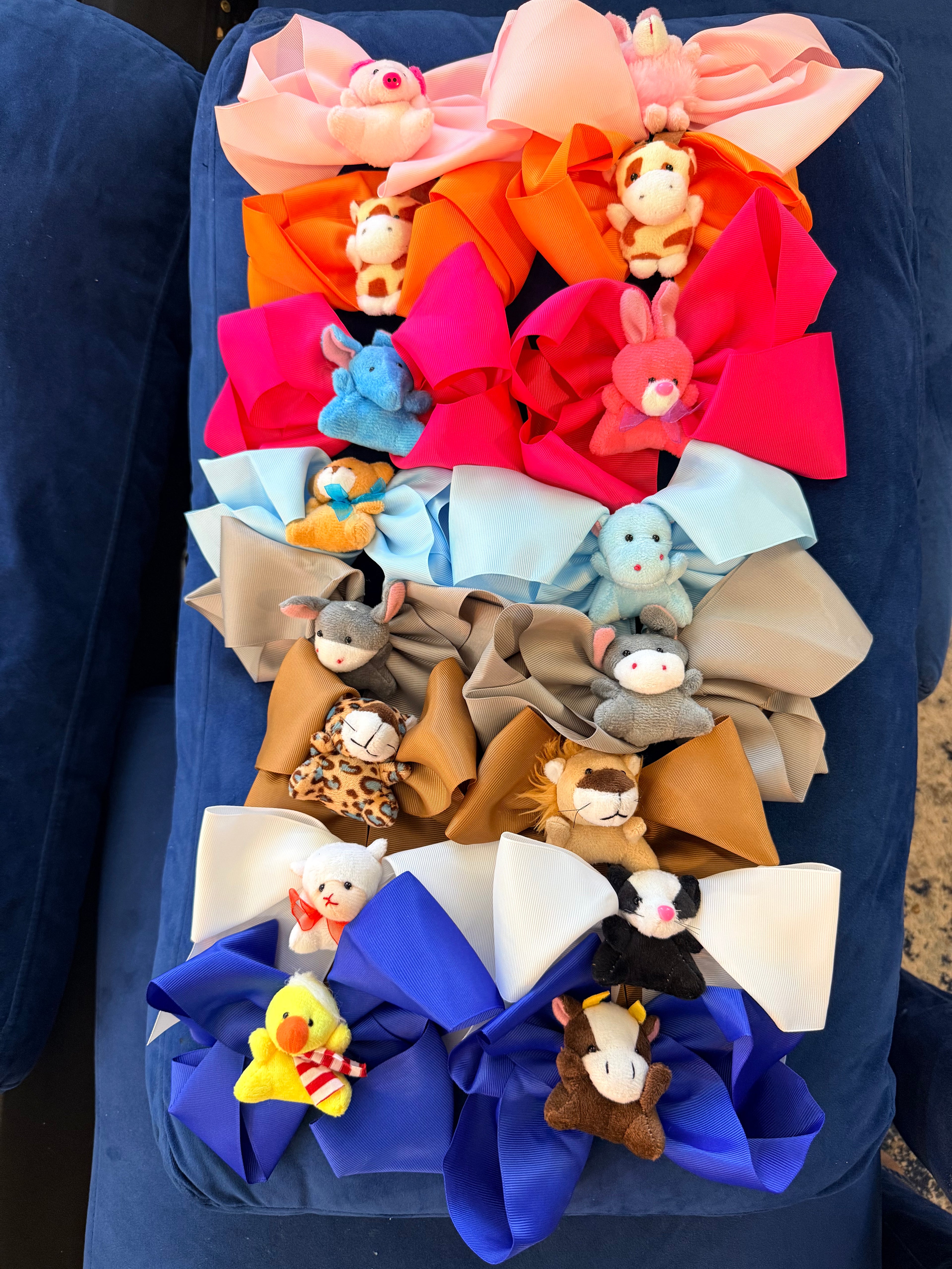 Teddy & Friends Hair Bows (Pack of 10)