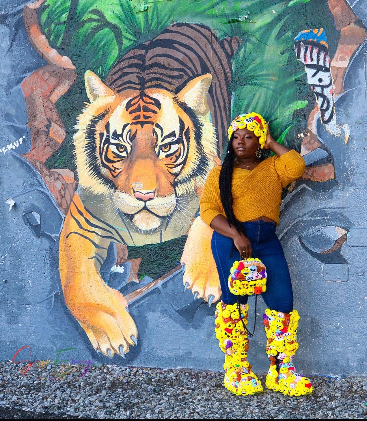 Delaina Made It Thigh High Emojis Boots ©️