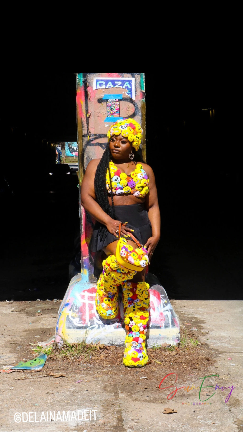 Delaina Made It Thigh High Emojis Boots ©️